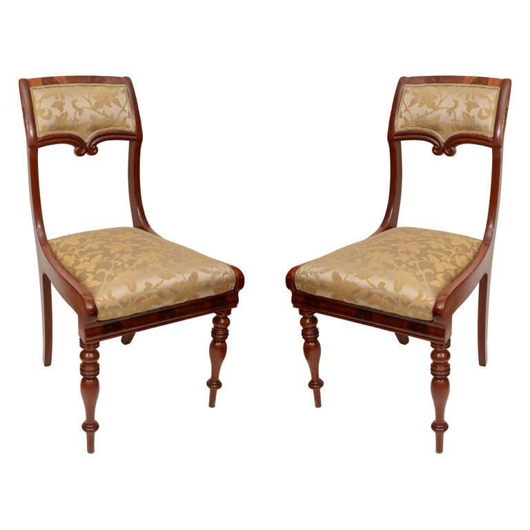 Set of Six Mahogany Dining Chairs For Sale