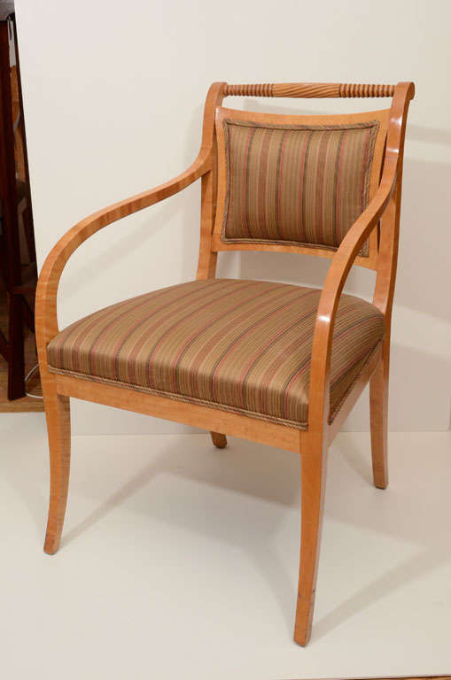 Woven Pair of Empire Salon Chairs