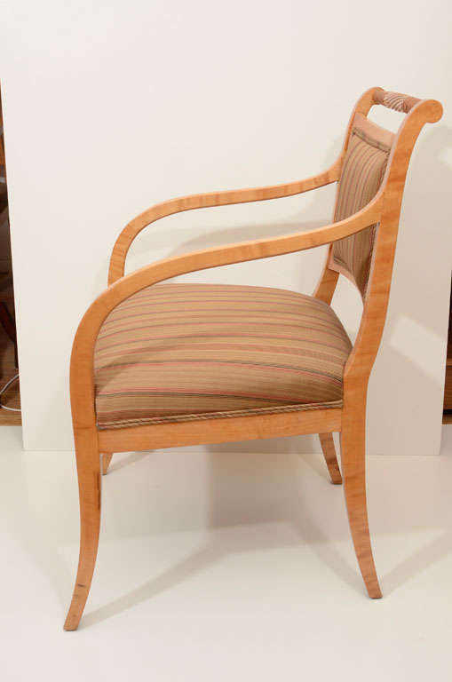 19th Century Pair of Empire Salon Chairs
