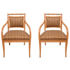 Antique Pair of Empire Salon Chairs