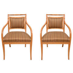Pair of Empire Salon Chairs 5