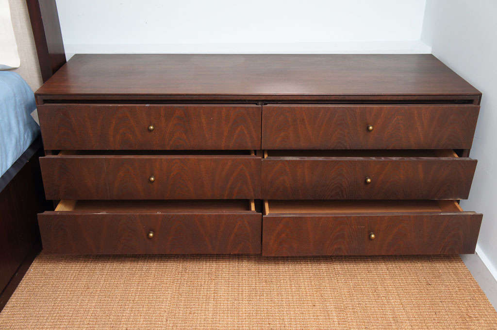 Mid Century Low Six Drawer Chest at 1stdibs
