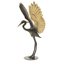 Hagenauer Bronze Crane Sculpture
