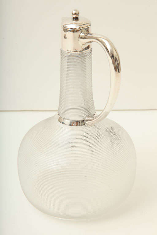 German Silver Mounted Claret Jug In Excellent Condition In New York, NY