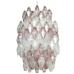 VENINI ROSE 
CLEAR CHANDELIER 1960
S