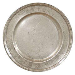 Antique 18th Century Pewter Charger
