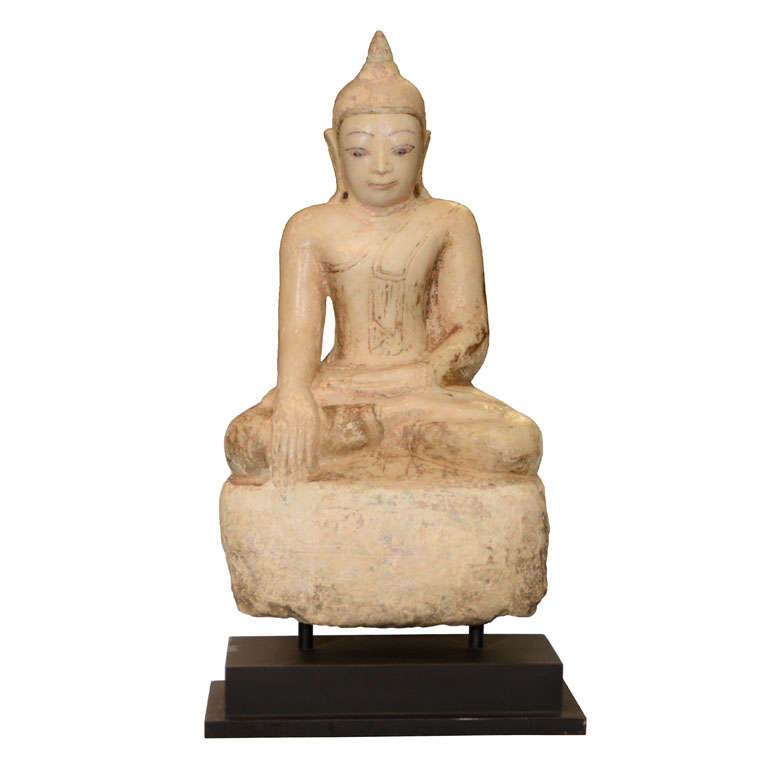 Alabaster Seated Buddha For Sale