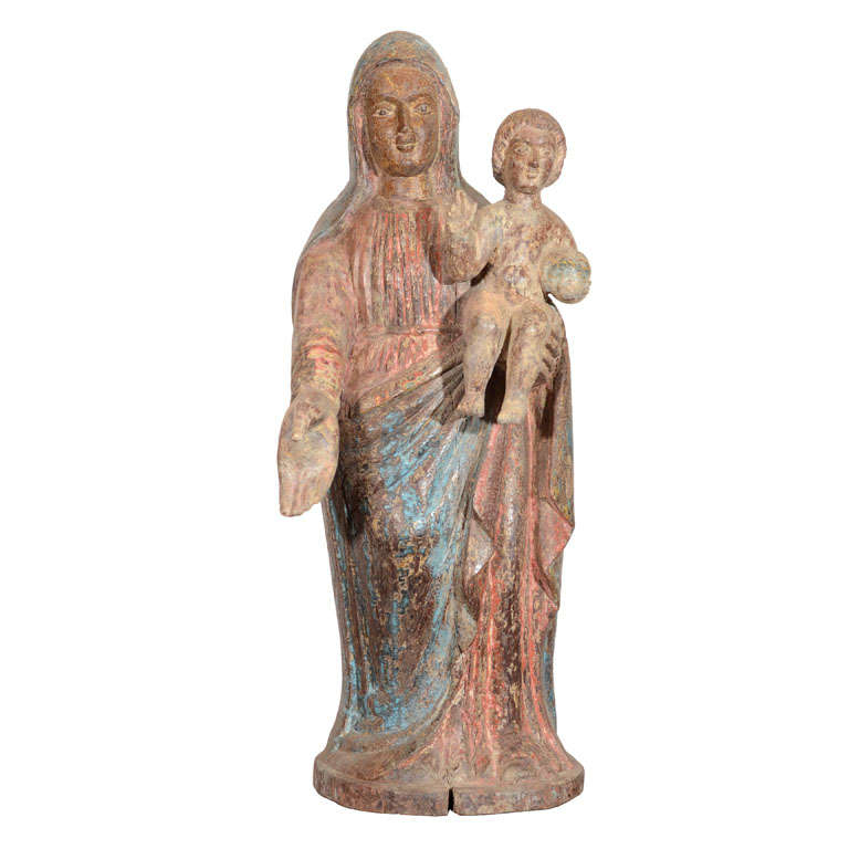 Statue of Mother Mary with Baby Jesus For Sale