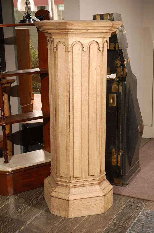 French Plinth in Oak, Circa 1860