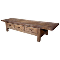 Antique French farm/work table, c. 1860