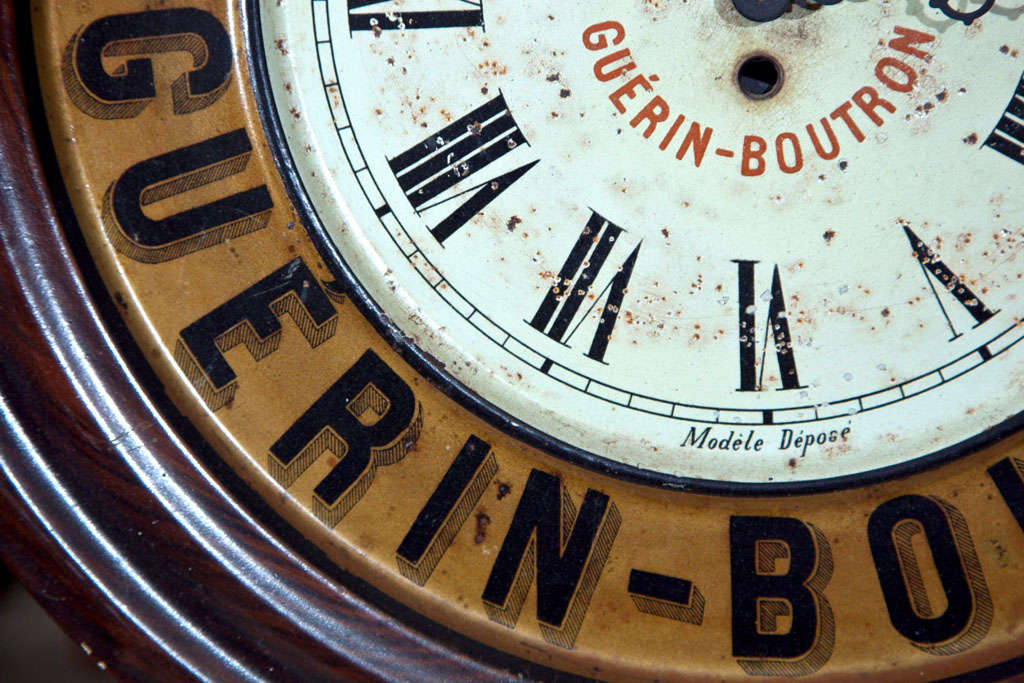 French tole advertising clock, c. 1900-20 1