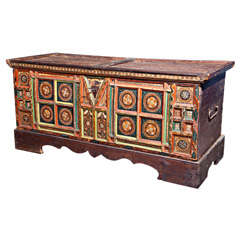 Antique Moravian/Bohemian dowery chest, 18th century
