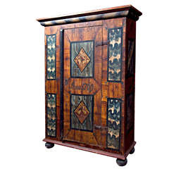 Bavarian Painted Pine Armoire