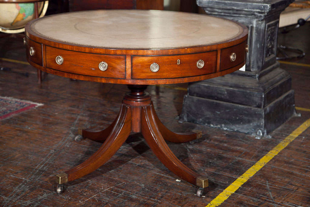 A Fine Vintage Drum Table