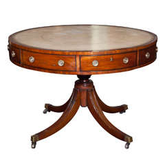 A Fine Vintage Drum Table