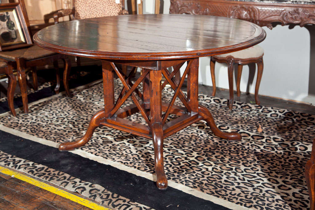 Custom made stained oak extension dining table by Guy Chaddock. (2 Leaves each 18