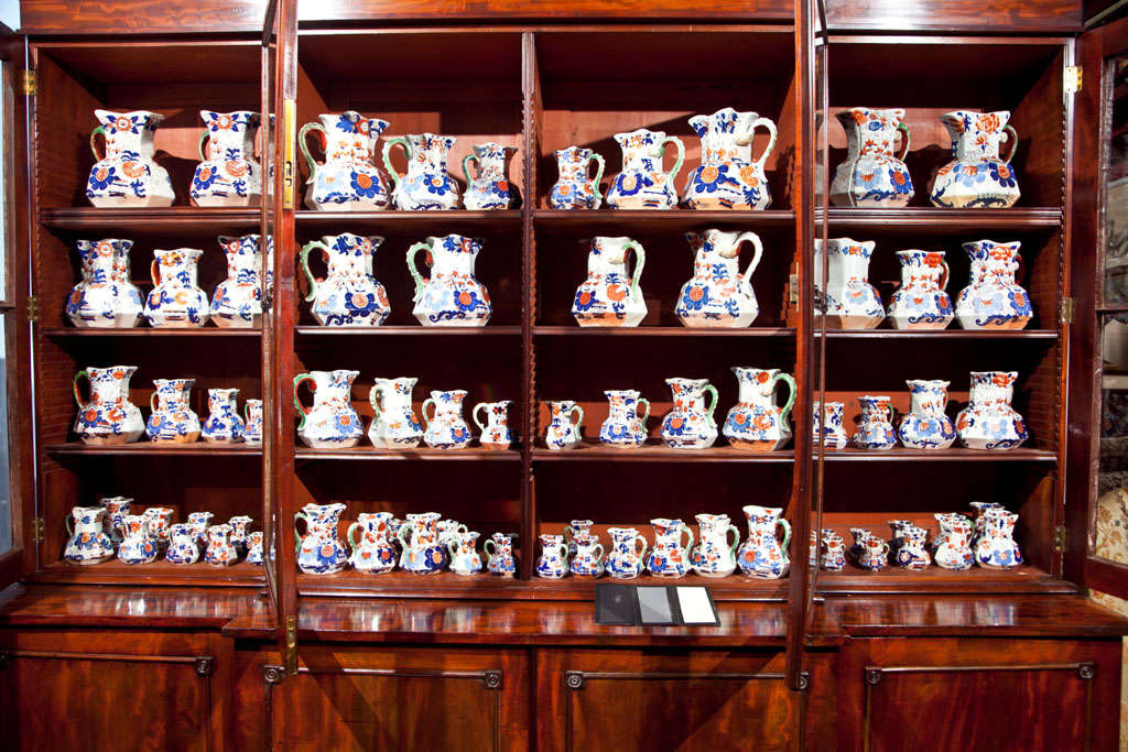 Spectacular Collection of 66 Antique Imari Pattern Hydra Jugs For Sale 3