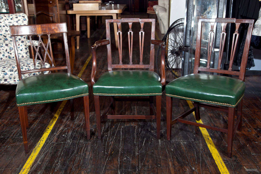 12 Antique Hepplewhite Style Chairs