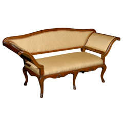 Antique Venitian Early Walnut Settee