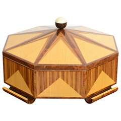 Art Deco Inlaid Octagon Box