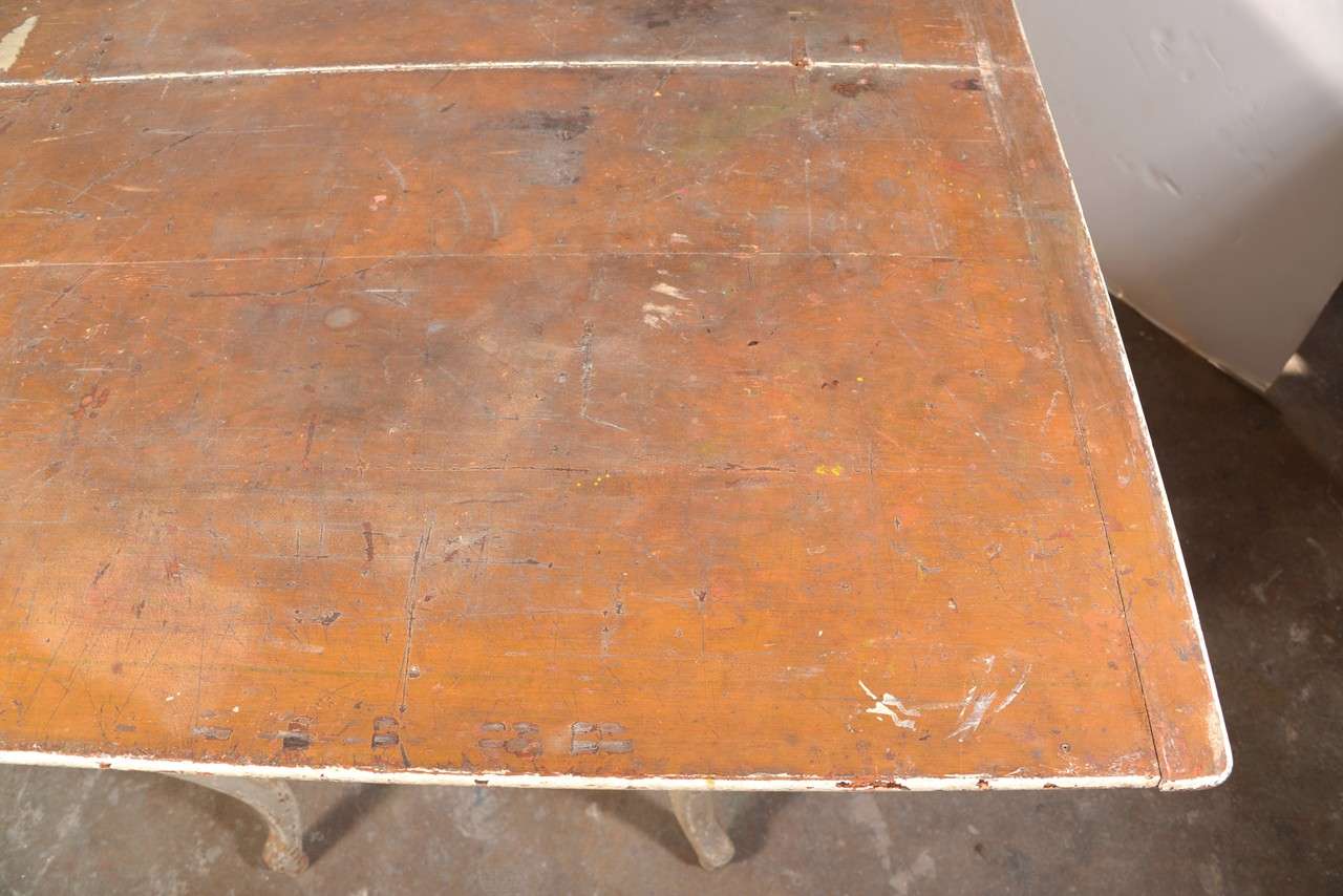 18th Century French Game Table with Cabriolet Legs and Original Paint 2