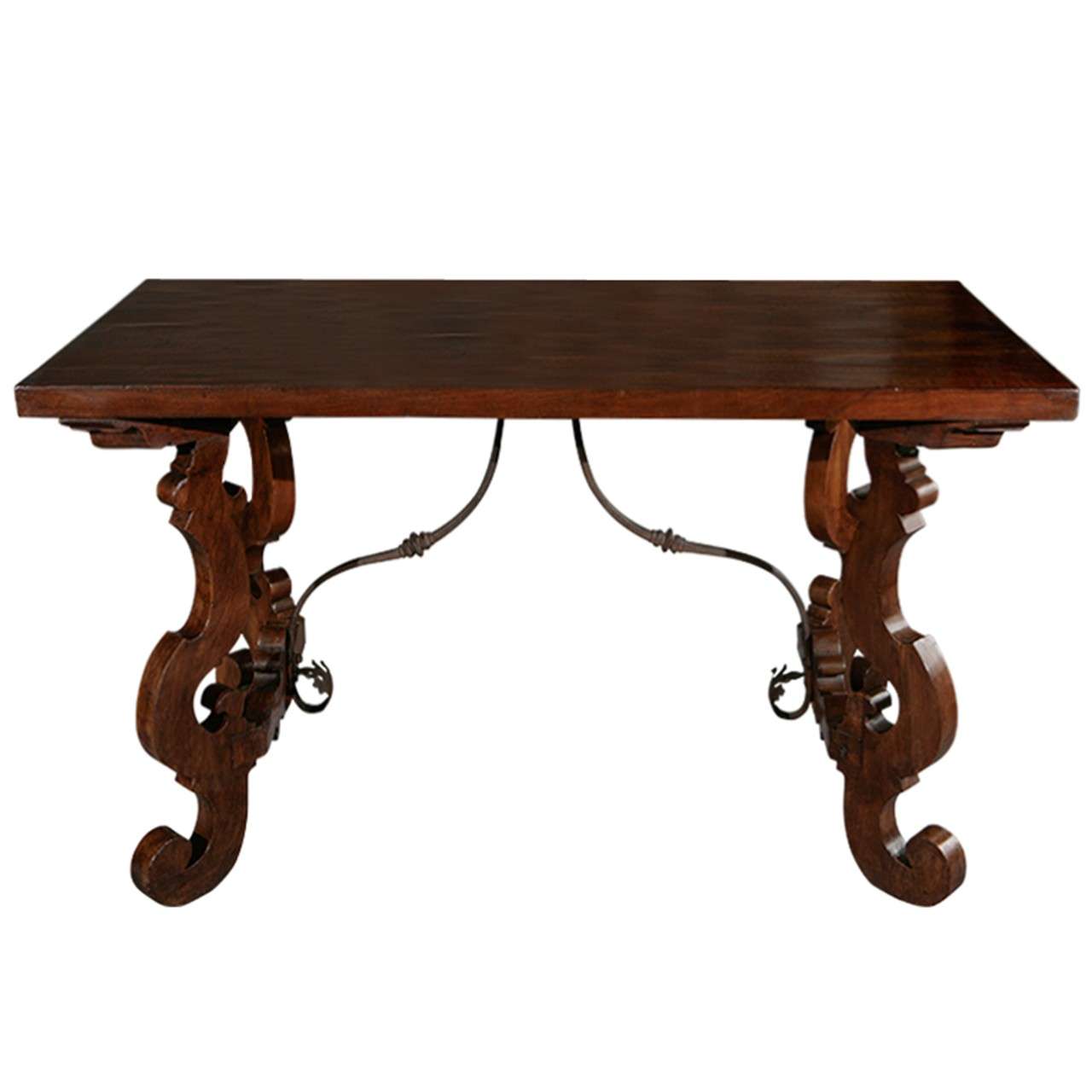 Tuscan Table with Iron Trestle