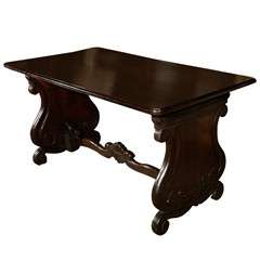 Italian Oak Trestle Table 9