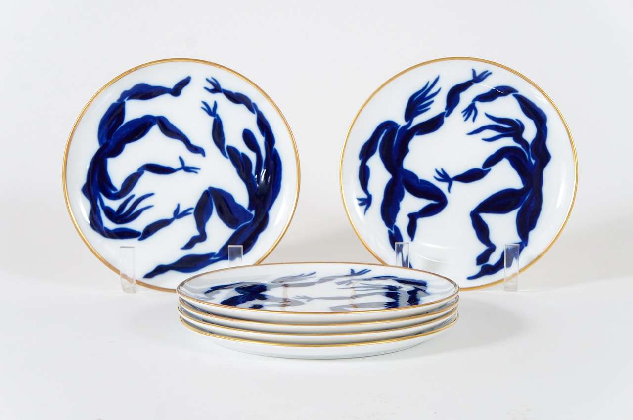 Set of Bernardaud Plates designed by Herve Van de Straeten