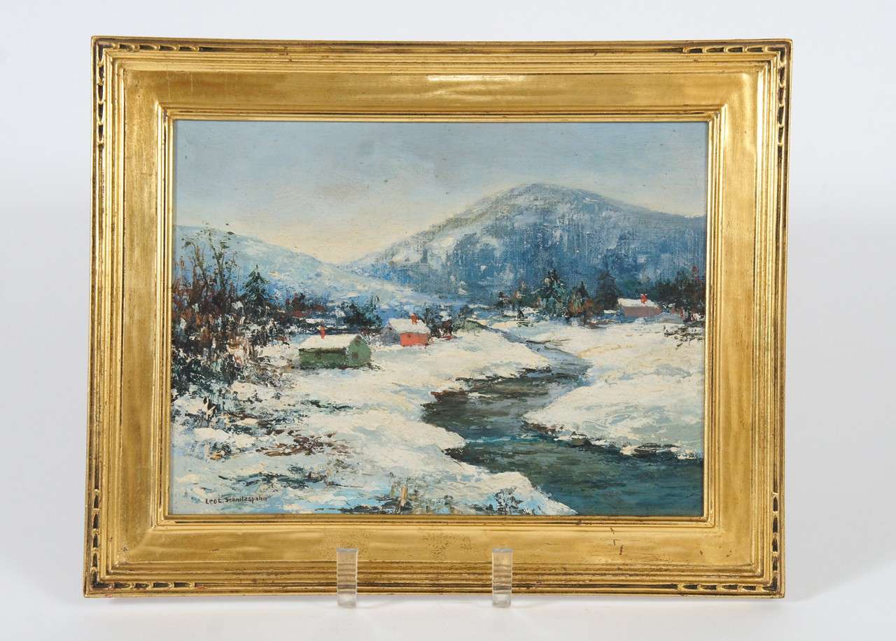 Early 20Th Century Landscape In Newcomb Macklin Frame by Schnitzspahn