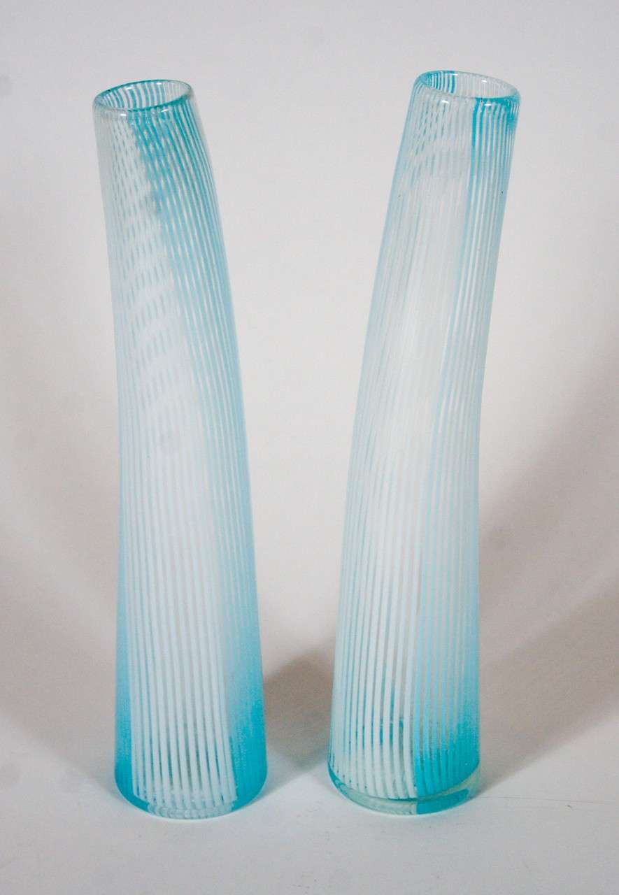 Italian Two Complementary Murano Vases