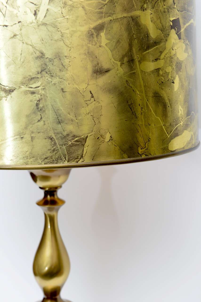 Mid-Century Modern Tall Monumental Rembrandt Brass Table Lamp