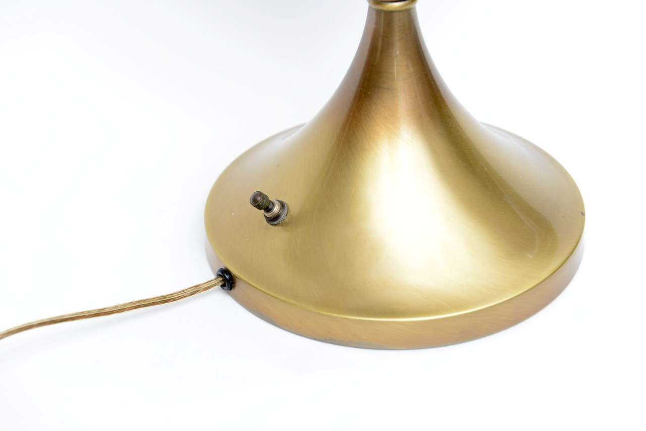 Mid-20th Century Tall Monumental Rembrandt Brass Table Lamp