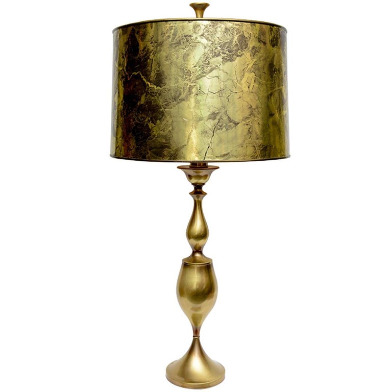 Tall Monumental Rembrandt Brass Table, Rembrandt Table Lamps