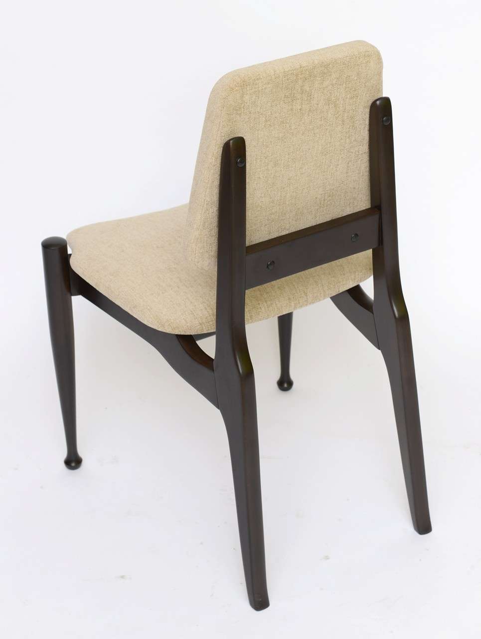 Mid-20th Century Four Greta Grossman Style  Ebonized 50s Modern Dining Chairs