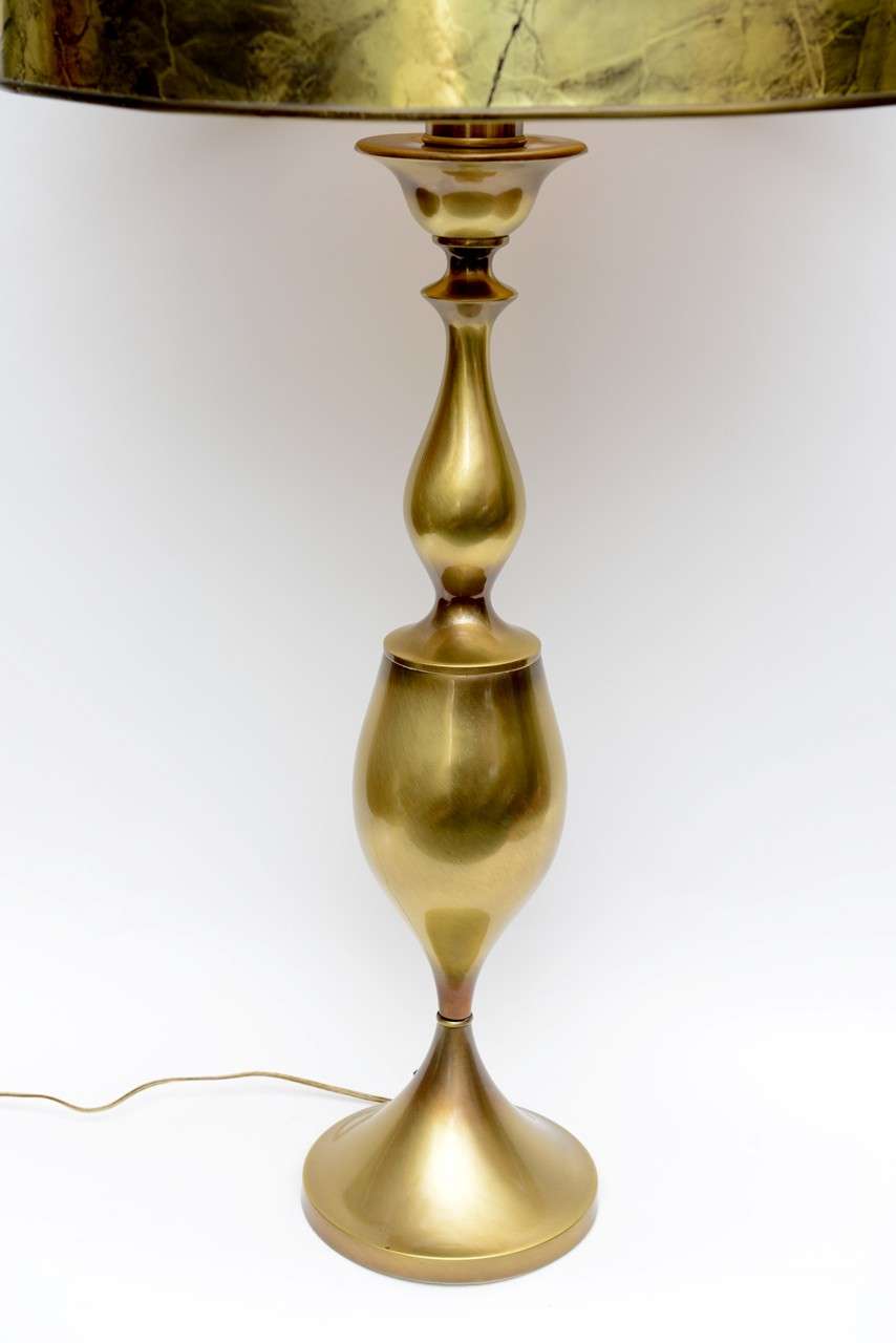 Tall Monumental Rembrandt Brass Table Lamp at 1stDibs tall brass