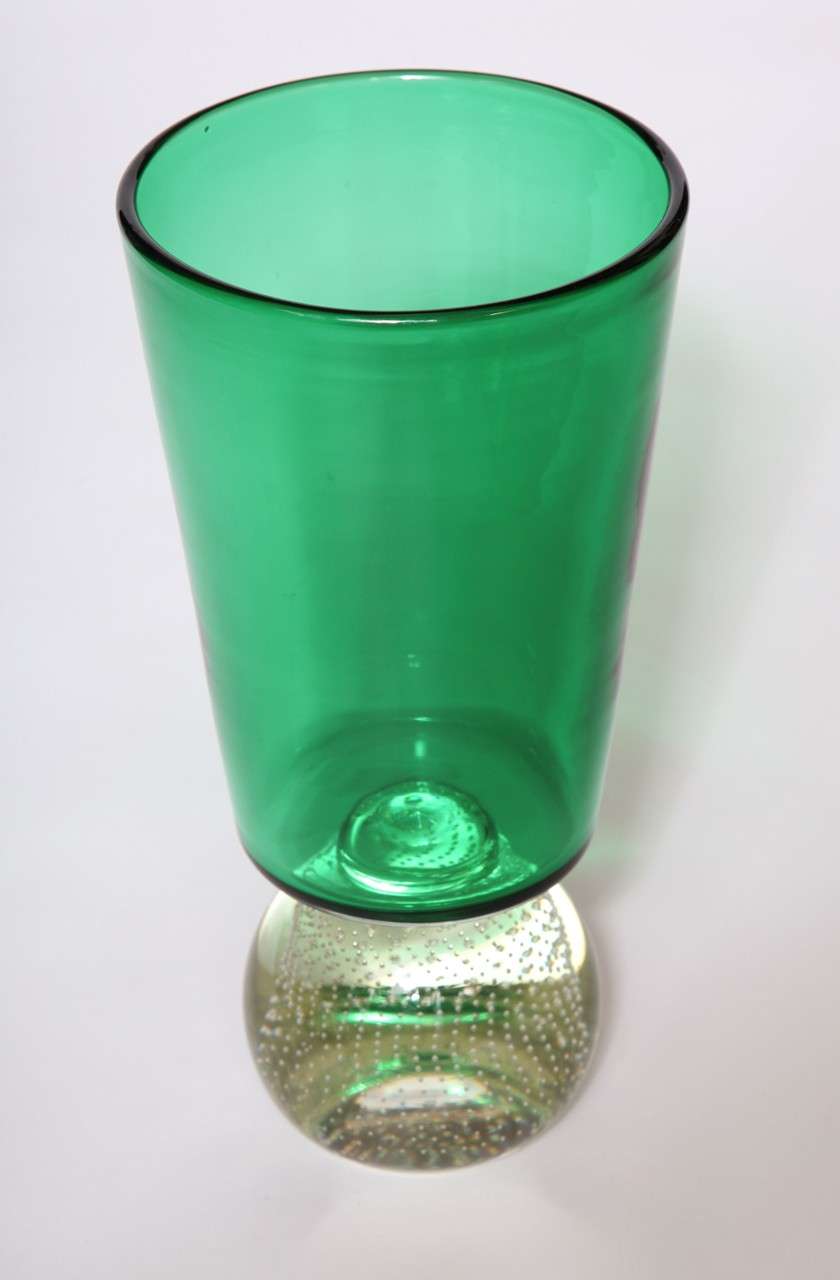 American Emerald Green Vase by Carl Erickson