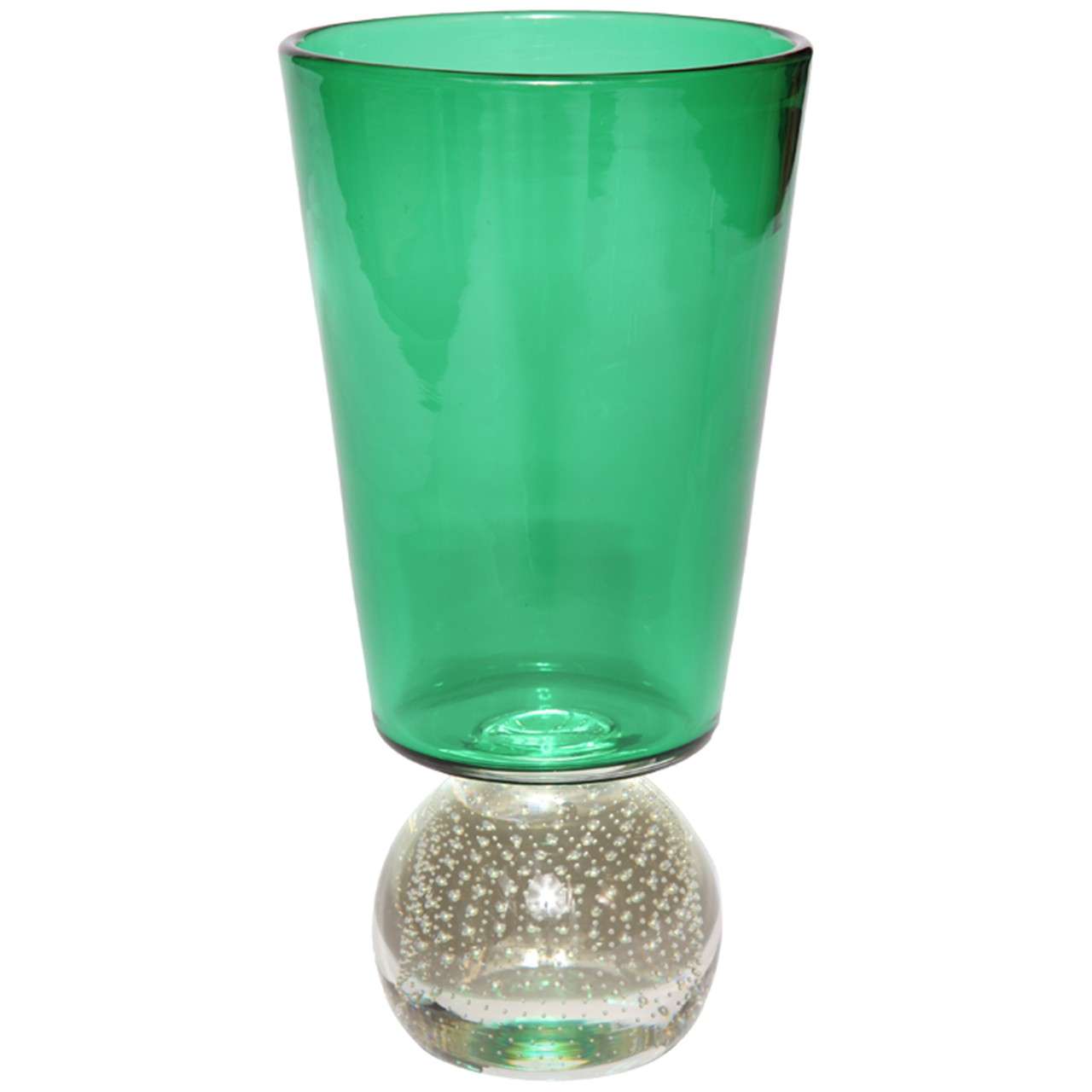Emerald Green Vase by Carl Erickson