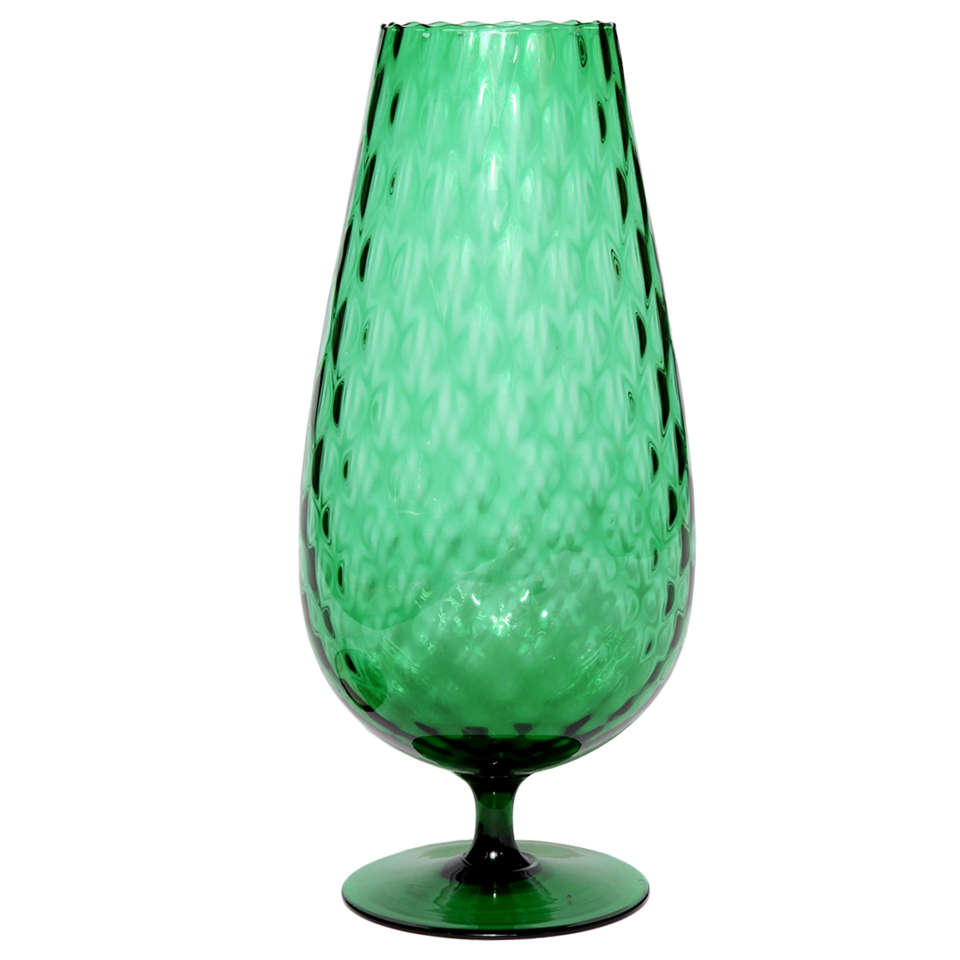 Monumental Emerald Green Vase by Empoli