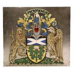 An English Coat of Arms Applied to Metal Backing