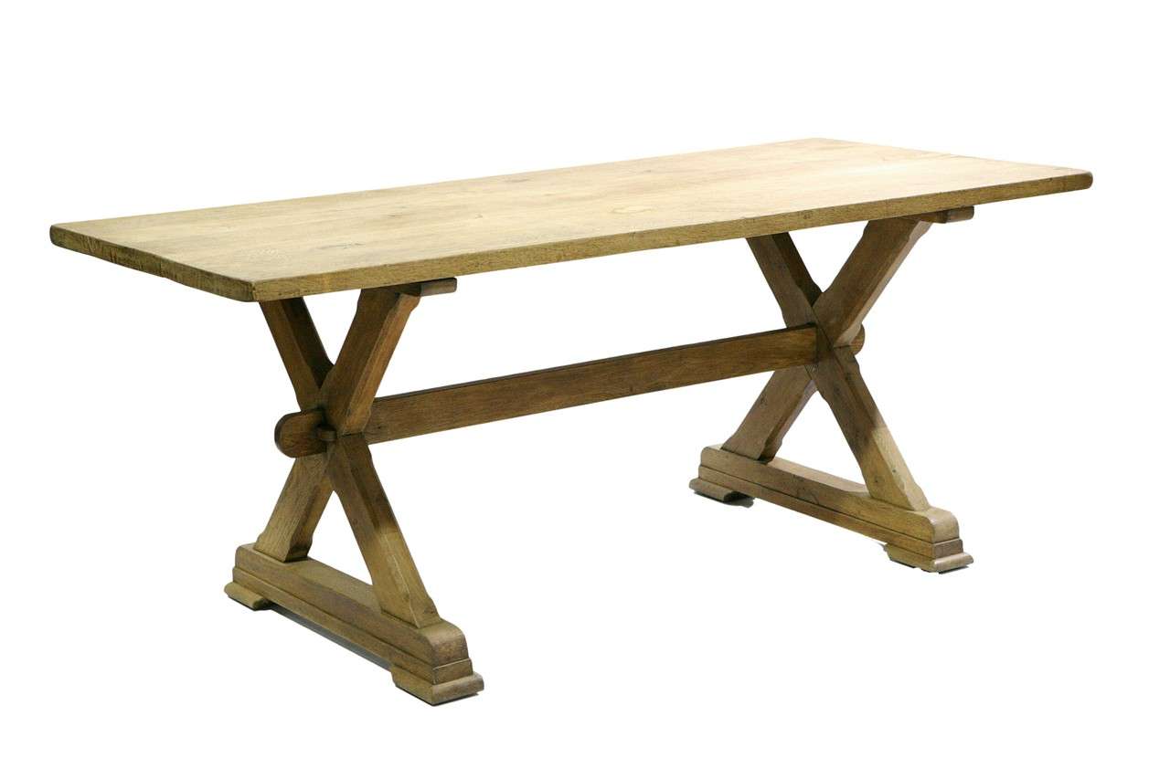 White Oak Dining Table With X Supports