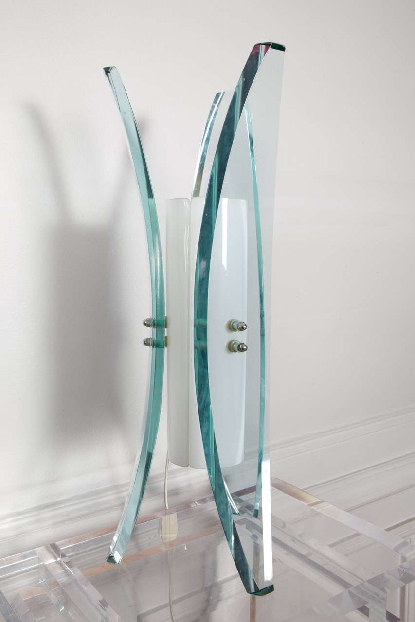 Rare Italian Glass Lamp In Good Condition For Sale In Bois-Colombes, FR