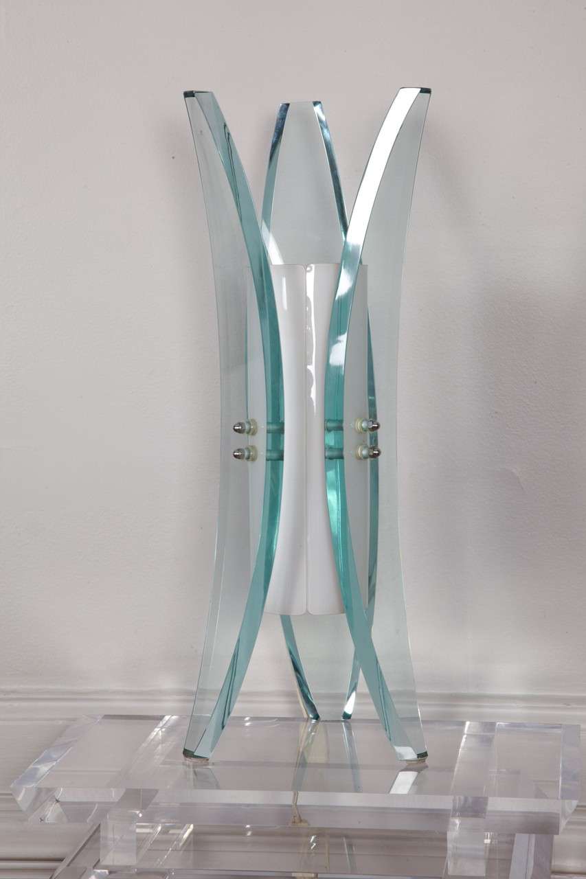 Rare Italian Glass Lamp For Sale 3