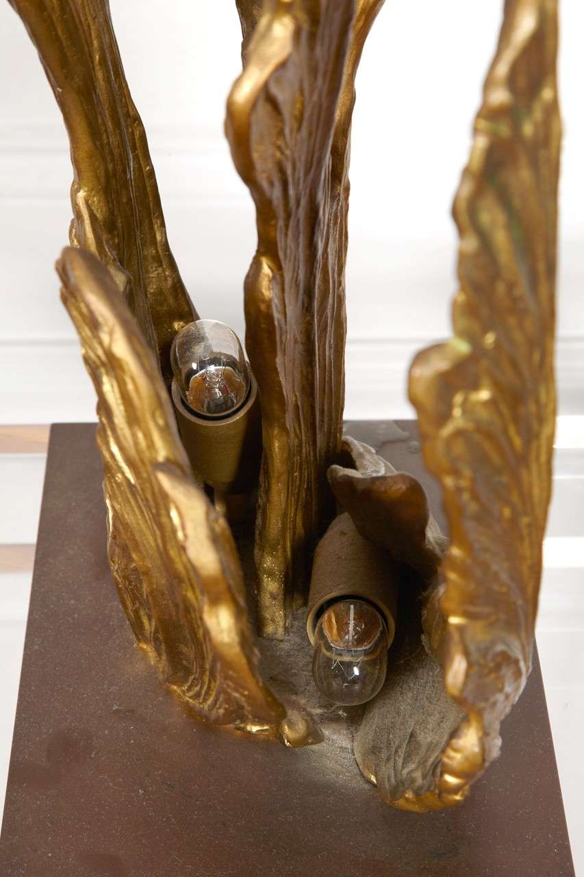 Bronze Very Rare Lamp By Maison Charles