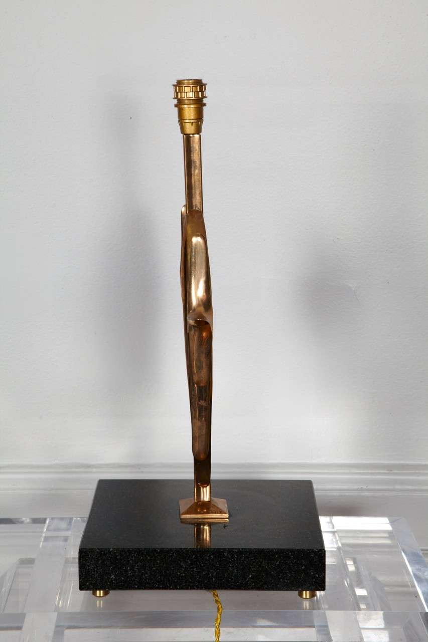 Raro par de lámparas de bronce de los años 70 de Van Heeck Pulido en venta