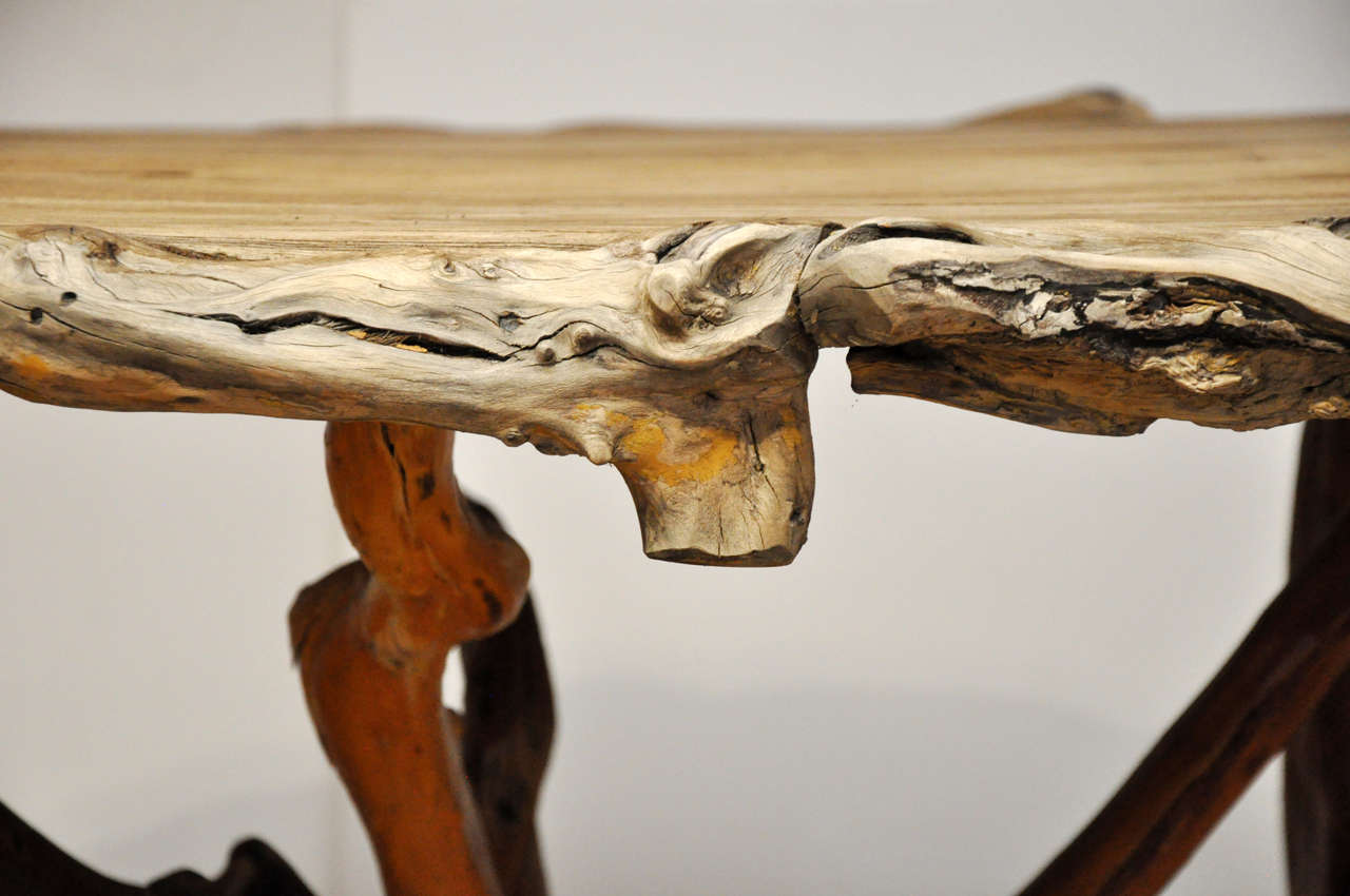 Rustic Twig Center Table In Good Condition In Northfield, IL