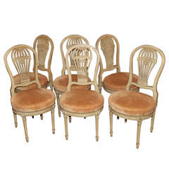 Vintage Six 1950s "Mongolfière" Chairs