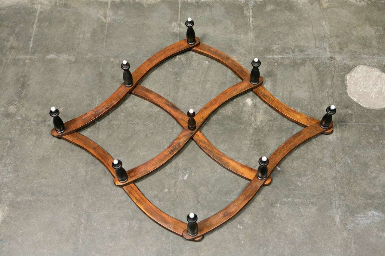Antique American Folding Hat Rack In Excellent Condition In Culver City, CA