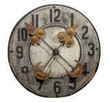 Large French Wooden Clock Face