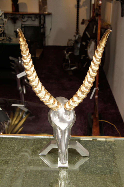 Artist: Unknown - France<br />
<br />
Item: French Bronze and Aluminium Bucran (Antilope)