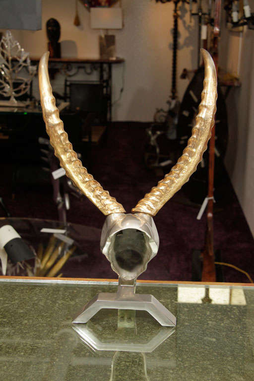 French Bronze and Aluminium Bucran (Antilope) 1